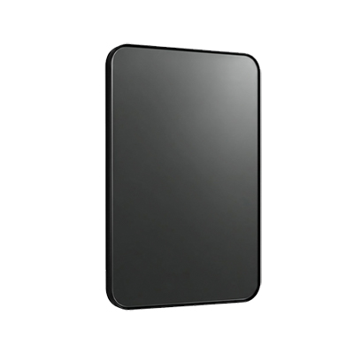 HardwareCity 500MM X 700MM BLACK RECTANGULAR ALUMINIUM FRAME MIRROR 5070
